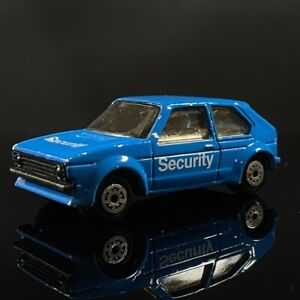1980s Vintage Maisto VW Golf GTI Security Car Blue Diecast Toy 1/64 loose