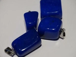 Bright Blue Dyed Agate Stone Pendant - Bild 1 von 1