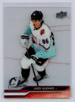 2023-24 Upper Deck ES #680 Jack Hughes -Clear Cut-NJ Devils - Image 1 of 2