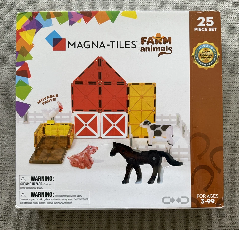 Magna-Tiles Magnetic Set Farm Animals (opened box complete excellent) - Image 1 of 1
