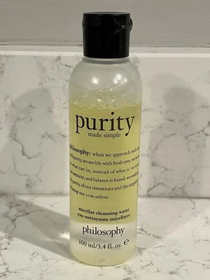 Agua limpiadora micelar simple Philosophy Purity Made 3,4 oz Foto 1 de 2