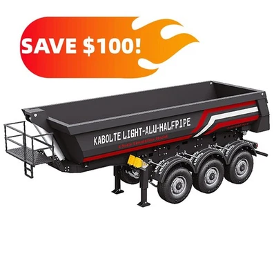 BonusPrice Kabo 1/14 3Axle Electric Lifting Semi Trailer for RC Tractor 770S 100 - Image 1 of 2