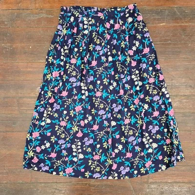 Falda midi plisada floral vintage años 90 Bobbie Brooks M Foto 1 de 4