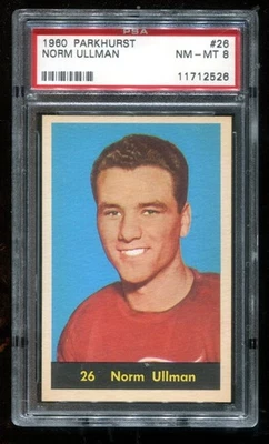 Parkhurst Hockey #26 1960 Norm Ullman PSA 8 casi nuevo-como nuevo Red Wings~(PL) Foto 1 de 2