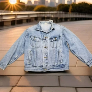 ✅VTG Distressed 1970s Lee Riders Denim Jean Jacket Men's *SIZE SEE MEASUREMENTS* - Picture 1 of 14