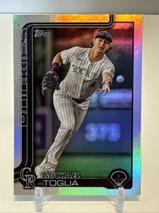 2025 Topps Series 1 Michael Toglia #48 Rainbow Foil Colorado Rockies - Picture 1 of 2