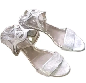 AGL ATTILIO GIUSTI LEMBRUNI ITALY ADEND/COCKTAIL SCHUH GRÖSSE 39 SILGER GLITZER - Bild 1 von 6