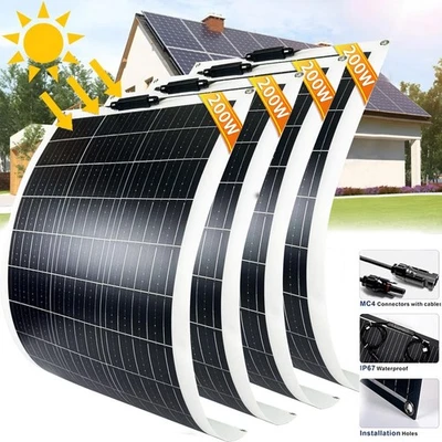 GOOWAY 200W 400W 600W 800W Solarpanel Flexibel Solarmodul Photovoltaik PV Module Solar