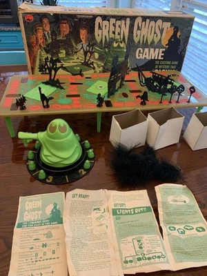 Vintage 1965 Transogram Green Ghost Game Luminous Mostly Complete Original Box - Image 1 of 4