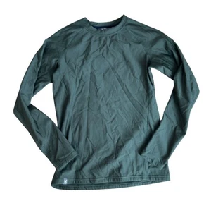 Camicia uomo Ibex Woolie, foderata in lana merino manica lunga verde taglia small - Foto 1 di 9