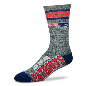 NFL New England Patriots Gray Got Marbled Crew Socks FBF -Size Medium ~NEW~ - Picture 1 of 6