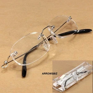 Randlose ultraleichte Lesebrille +1,0 +1,5 +2,0 +2,5 +3,0 +3,5 +4,0 Unisex UK - Bild 1 von 2