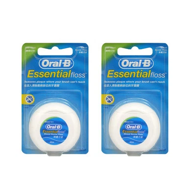 2ea Oral B Essential hilo dental encerado sabor menta 50 m, resistente a la t... - Imagen 1 de 4