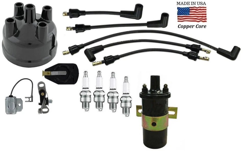 Ford NAA, Jubilee Distributor Tune up kit ~ 12V Coil & USA Copper Core wires  - Image 1 of 1