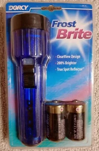 Brand New In Package Dorcy Frost Brite Blue ClearView Design Flashlight 23 - Picture 1 of 3