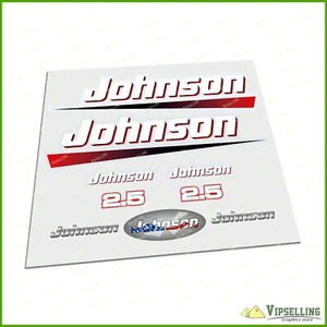JOHNSON 2.5 HP Motor Boat Sea Horse Power Restoration Laminated Decals Stickers - Picture 1 of 1