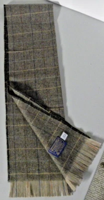 Vintage Pendelton Plaid Scarf Brown/Tan/Red/Blue Pure Virgin Wool USA 1970s - Image 1 of 4