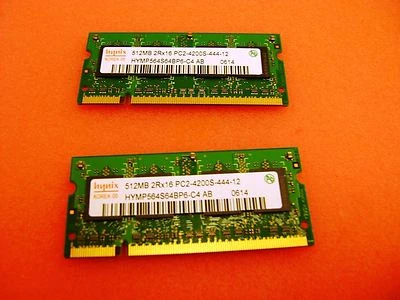 Dell Latitude D810 Laptop 1GB (2x 512MB) 533Mhz Memory RAM * HYMP564S64BP6-C4 AB - Image 1 of 4