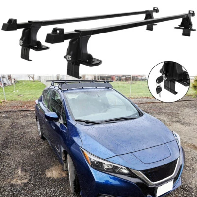 54" Car Top Roof Rack Cross Bar Luggage Carrier W/Lock For Nissan LEAF 2011-2024 - Image 1 of 4