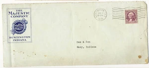 US 1935 Advertising Mail Cover Majestic Building Products Burlington, Indiana Z - Picture 1 of 3