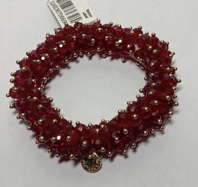 Pulseira elástica vermelha e dourada Charter Club - Imagem 1 de 3