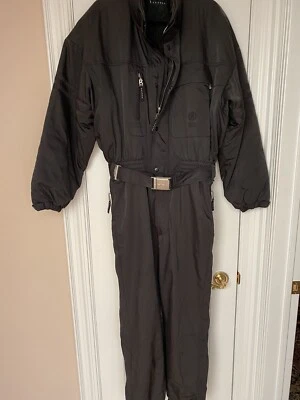 Bogner Black One Piece Belted & Hooded Ski Snowboard Suit Men's EU 44  $1200 - Image 1 of 4