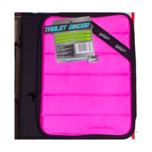Tech Gear 1.5" Tablet Zipper Binder Holds Tablets and Devices Black Pink School - Picture 1 of 4