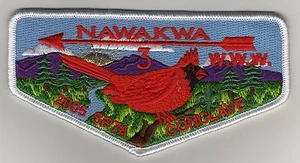 OA Nawakwa Lodge 3 Flap S-91, 2005 SR7A Conclave, Clear Plastic Backing, Mint - Picture 1 of 1