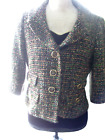 Ann Taylor Loft wool blend crop sleeve channel look jacket  size 10