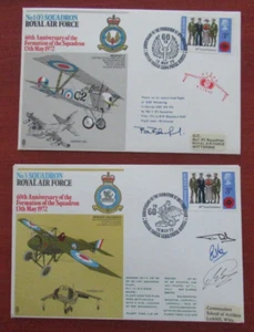 2 cubiertas de primer día de la RAF Royal Air Force firmadas el 13 de mayo de 1972 - Imagen 1 de 2
