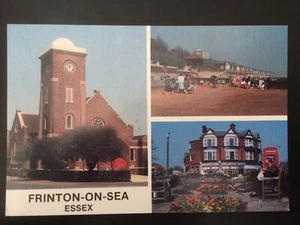 Frinton-on-sea Free church Beach Connaught avenue Essex Postcard Unused - Picture 1 of 1