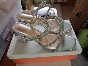 prom wedding special occasion sandals gold/silver Crystal Embellished - Picture 1 of 48