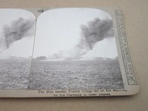 Village Fire Vol 2 No 183 Realistic Travels WW1 Stereoview Card Militaria - Picture 1 of 3