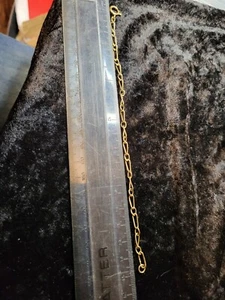 Vintage 375 9 kt Gold Armband geschliffen Panzer Design Glied 7,5 cm 3,58 Gramm - Bild 1 von 5