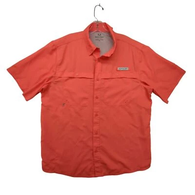 Realtree Fishing Shirt Mens Large TS10049 Deep Sea Coral Outdoor UPF Pockets - Image 1 of 4