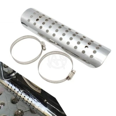 Protector protector térmico tubo silenciador escape acero moto cromo Foto 1 de 4