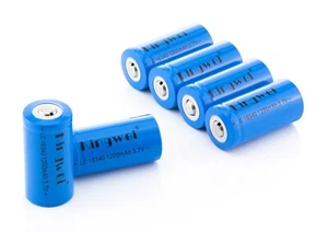 Kingwei 16340 Akku Batterien CR123A RCR123A 1200mAh 3,7V Li-Ion Wiederaufladbar - Picture 1 of 4