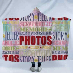 Good Storytellers Etc 3D Hooded Blanket Wearable Flannel Throw Blanket Cloak - Bild 1 von 5
