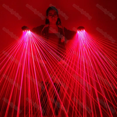 2in1 Party laser gloves 650nm Red Pro Laser Gloves Festival-Goers or Cosplayers - Image 1 of 4