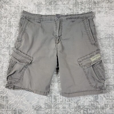 Unionbay Cargo Shorts Mens 36 Gray Distressed Pockets Outdoor Utility Faded - Image 1 of 4