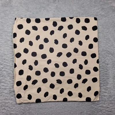 Ikea ODDNY Pillow Cushion Cover Zip Light Beige Dot Pattern Black, 20x20 - Image 1 of 4
