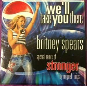 BRITNEY SPEARS RARE Australian Pepsi Stronger Remix PROMO Card Sleeve CD - Picture 1 of 3