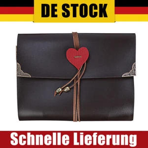 Leder Fotoalbum zum Selbstgestalten Scrapbook Album Kaffee Seiten Fotobuch - Bild 1 von 11