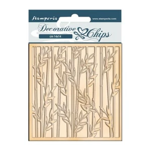 Stamperia CHIPS DECORATIVOS - 5.5" X 5.5" - SIR VAGABUNDO EN JAPÓN - BAMBÚ - Imagen 1 de 1