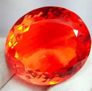 Large Orange Mexican Fire Opal 130+ Ct. Australian Oval Cut Loose Gemstone - Picture 1 of 5