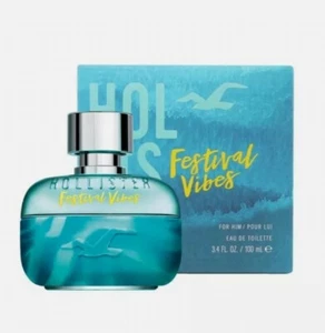 HOLLISTER FESTIVAL VIBES FOR HIM 100ML EAU DE TOILETTE SPRAY BRAND NEW & SEALED - Picture 1 of 1