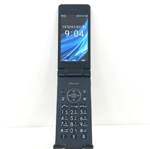 SHARP SH-02L AQUOS KEITAI Black Flip Phone Android Unlocked SIM Japan Used - Picture 1 of 9