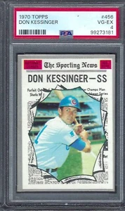 1970 Topps # 456 The Sporting News Don Kessinger VG EX PSA 4 - Picture 1 of 1