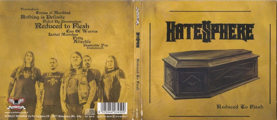 Hatesphere - Reduced To Flesh (CD, 2018) METAL Foto 1 de 2