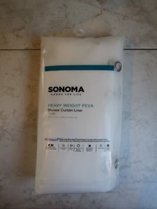 NIB Sonoma Goods for Life Hvy Weight Peva Shower Curtain Liner w/Metal Grommets - Picture 1 of 4